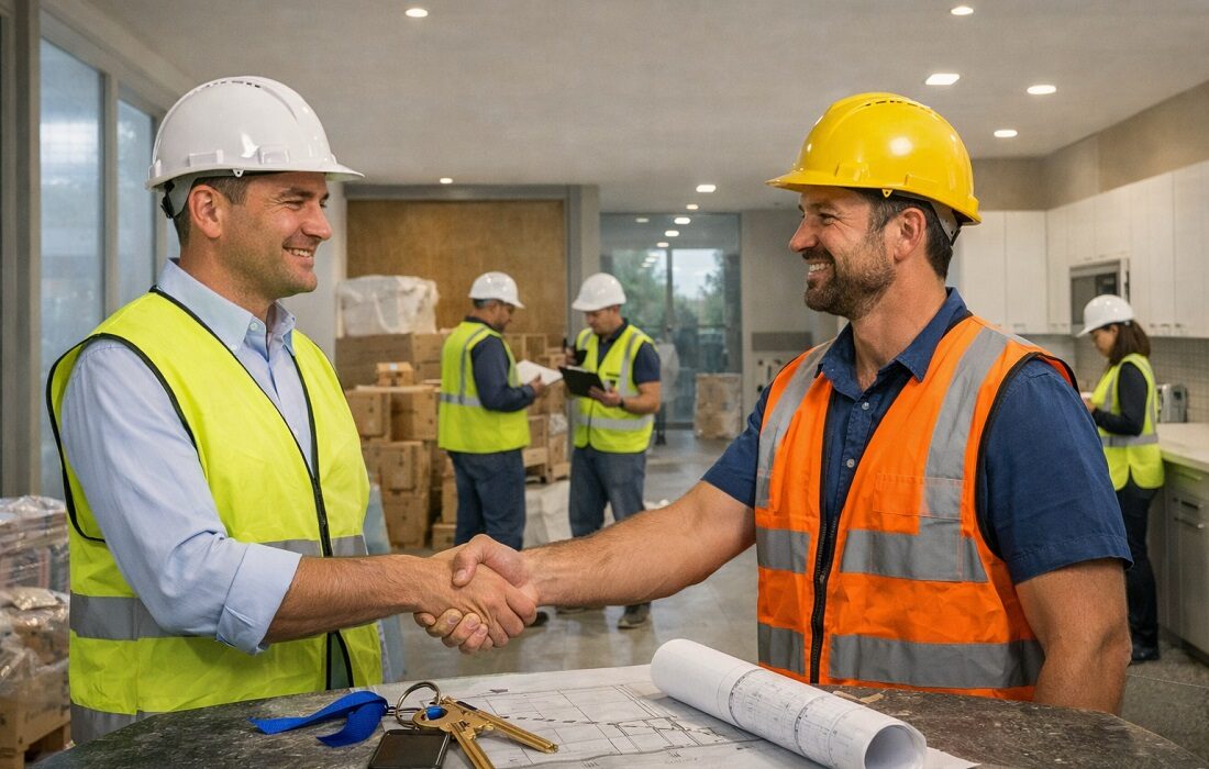 building site getting a practical completion certificate