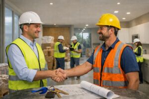 building site getting a practical completion certificate